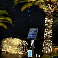 Wind Star Solar Rope Lights Outdoor 72Ft 200 Led Solar Powered Rope String Lights With Remote Control 8 Modes Ip67 Waterproof