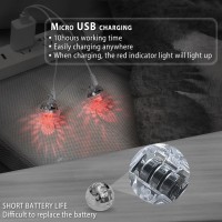 Rahan Led Earrings Disco Ball 16 Colors Lightrechargeable Light Projecting Light Up Earrings For Women Dance Party Halloween Co