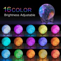 Brucepitt Moon Lamp Galaxy Lamp Upgraded Timing 47 Inch 16 Colors 3D Moonlight Galaxy Light Moon Night Light For Adults Kids La