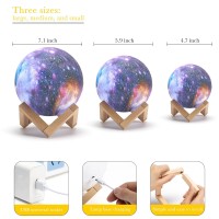 Brucepitt Moon Lamp Galaxy Lamp Upgraded Timing 47 Inch 16 Colors 3D Moonlight Galaxy Light Moon Night Light For Adults Kids La