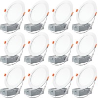 Baiyilux12 Pack Led Recessed Lighting 6 Inch Recessed Lights With Junction Box 1050Lm Brightness 6 Inch Led Recessed Light 600