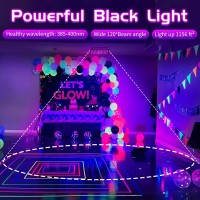 Shgpoda 4 Pack 72W Black Light Bar Ip66 Waterproof Led Blacklight With Plugswitch5Ft Cord Black Lights For Glow Party Black