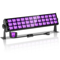 Shgpoda 72W Black Light Bar Ip66 Waterproof Led Blacklight With Plugswitch5Ft Cord Black Lights For Glow Party Blacklight B