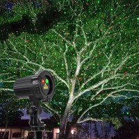 Sunfucan Laser Christmas Projector Lights Outdoor Outdoor Garden Laser Lights Landscape Lights With Red And Green Stars Ip65