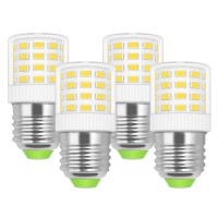 Mini E26 Led Fridge Bulb, 5W Replacement Ac100-265V 3.5W Refrigerator Bulbs, Compact Corn T10 Medium Screw Base Non-Dimmable Waterproof Freezer Appliance Light Bulb, Daylight White 5000K, Pack Of 4