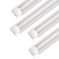 Shinestar 20Pack 8Ft Led Shop Light Linkable T8 Tube Light Fixture For Garage Basement Office 9000Lm Super Bright Daylight