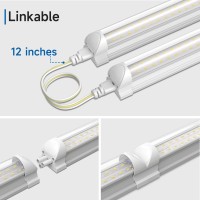 Shinestar 20Pack 8Ft Led Shop Light Linkable T8 Tube Light Fixture For Garage Basement Office 9000Lm Super Bright Daylight