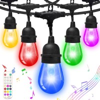 Fmix 12V Low Voltage Rgb Outdoor String Lights, Safety Low Voltage Patio Lights, 48Ft Patio Color Changing Lights, 15 Bulb Outdoor String Lights Waterproof, Color Changing String Lights