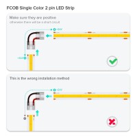 Btflighting Fcob Cob 50Pcs 10Mm 039In Transparent Connector Support Fcob 10Mm Width 2 Pin V V Single Color Led Strip Corner