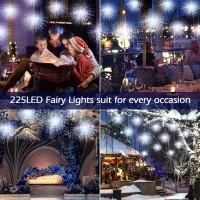 Letsfunny Fairy Christmas String Lights Wire Lights, 225 Led Diy 8 Modes Dimmable Lights With Remote Control, Decorative Hanging Starburst Lights Christmas Indoor Outdoor Decoration