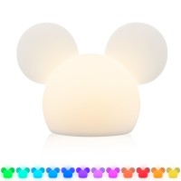 Disney Mickey Mouse Squishy Light Color Changing Night Light For Kids Usb Lamp Battery Operated Dimmable Ideal For Bedroom