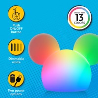 Disney Mickey Mouse Squishy Light Color Changing Night Light For Kids Usb Lamp Battery Operated Dimmable Ideal For Bedroom