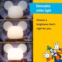 Disney Mickey Mouse Squishy Light Color Changing Night Light For Kids Usb Lamp Battery Operated Dimmable Ideal For Bedroom