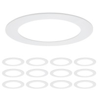 Maxxima 12 Pack 6 In Goof Rings For Recessed Lights Can Or Canless Lighting Round Downlight Trim Ring Outer Diameter 86 I