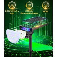 Roshwey Solar Spot Lights Outdoor Color Changing Rgb Solar Spotlights Outdoor Waterproof Outside Led Solar Powered Landscape L