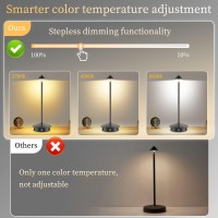 Scopow Rechargeable Cordless Table Lamp Small Portable (6000Mah) Outdoor And Indoor Use 3-Color Gradient Dimmable Perfect For Living Rooms, Bedrooms, Dormitories, Restauran