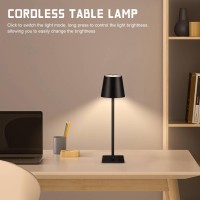 Jcctc Cordless Table Lamp,Portable Led Desk Lamp,Outdoor 5000Mah Battery Operated Table Lampwaterproof,3Colorsteplessdimmingup,Forrestaurant/Bedroom/Bars/Party/Camping/Coffee Shop/Night Light(2Pack)