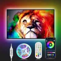 Led Tv Backlight Kit With Remote And App Control, 13.1Ft Suitable For 45-60 Inch Tv Monitor, Led Strip Lights Sync With Music, Bluetooth App Control With Remote, Bias Lighting For Tv Home Movie Decor