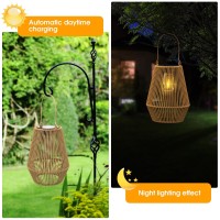 Solar Lanterns, Kagoling Solar Lanterns Outdoor Waterproof Solar Lights For Outside Hanging Solar Woven Lantern Solar Lamp Lights Decoration For Garden,Yard,Patio,Porch,Trees,Lawn,Pathway, 2 Pack