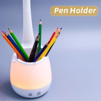 Donewin Rechargeable Led Desk Lamp With Color Changing Light Pen And Phone Holder Perfect Study And Reading Lamp For Kids Te