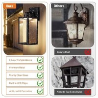 Sucolite 2Pack Led Outdoor Wall Light Fixtures 12W Outdoor Wall Lanterns Waterproof Black Modern Outdoor Sconces Wall Mounted