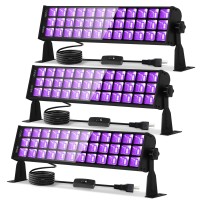 72W Black Light Bar Ip66 Waterproof Led Blacklight With Plugswitch5Ft Cord Outdoor Black Lights With 108 Leds For Neon Glow