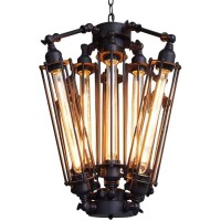 Baufas Steampunk Style Pendant Light,Chandeliers For Dinning Room Light Fixture Metal Shade, Gold Industrial Metal Farmhouse Chandeliers For Kitchen Island Living Room Foyer Bedroom