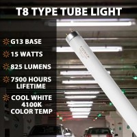 18 Inch F15T8Cw T8 15W Fluorescent Light Bulb Cool White Compatible For Philips Ge F15T8Sp41 Replacement Bulb G13 Base 6 Count