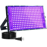 Indmird 150W Black Lights Blacklight Flood Light With Plug And Switchfor Glow Party Halloween Fluorescent Poster Stage Ligh