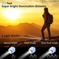 Rahan Rechargeable Headlights For Crocs 2Pcs Wearable Croc Lights For Shoes For Kids Adults 3 Light Modes Waterproof Lights For