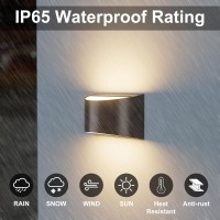 Modern Wall Sconce - 10W 2700K Led Wall Sconce Indoor -Outdoor Ip65 Waterproof Wall Sconces,Hardwired,Up&Down Wall Light,Black Wall Mounted Wall Lighting For Living Room Bedroom Hallway(With G9 Bulb)