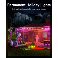 Lumary Permanent Outdoor Lights 50Ft With 39 Led Lights Rgbaiww Smart Eaves Lights Ip65 Waterproof Yearround Outdoor Lighting