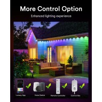 Lumary Permanent Outdoor Lights 50Ft With 39 Led Lights Rgbaiww Smart Eaves Lights Ip65 Waterproof Yearround Outdoor Lighting