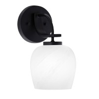 Cavella 1 Light Wall Sconce Shown In Matte Black Finish With 6