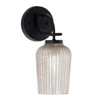 Cavella 1 Light Wall Sconce Shown In Matte Black Finish With 5