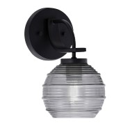 Cavella 1 Light Wall Sconce Shown In Matte Black Finish With 6