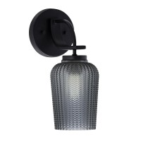 Cavella 1 Light Wall Sconce Shown In Matte Black Finish With 5