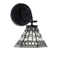 Cavella 1 Light Wall Sconce Shown In Matte Black Finish With 7