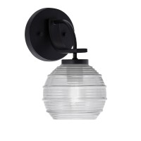 Cavella 1 Light Wall Sconce Shown In Matte Black Finish With 6