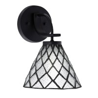 Cavella 1 Light Wall Sconce Shown In Matte Black Finish With 7