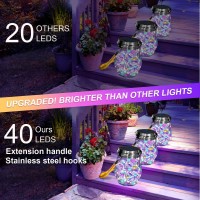 Keevvon Solar Lantern Hanging Solar Lights Outdoor Waterproof 2 Pack Upgraded 60 Led Lanterns Decorative Outdoor Garden Decor