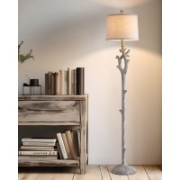 Oyears Retro Farmhouse Floor Lamp For Living Room Rustic Standing Lamps Tree Trunk Deco Modern Country Vintage Wood Grain 5975