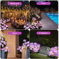 Yaodema Garden Lights Solar Flower Light Led Solar Powered Outdoor Light Decor For Path Yard Walkway Patio Balcony Lawn Hydran