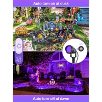 Doreio Halloween 120V Blacklight Spotlight 15W Outdoor Led Landscape Lighting Dusk To Dawn Photocell Light Sensor With Us Plug F