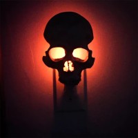 Plymun Human Skull Light 2023 New Halloween Handcrafted Skull Night Light Gothic Candles Lamp Decor Halloween Skeleton Spooky