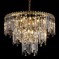 A Axilixi Gold Crystal Chandeliers 24 Modern Round Chandelier For Dining Room 3 Tiers 12 Lights Ceiling Pendant Light Fixtur