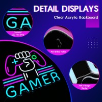 Gamer Neon Sign Bright And Dimmable Large Colorful Neon Light For Gaming Video Room Bedroom Wall Decor Usb Powered Led Game Ro