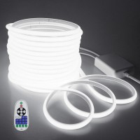 Samsion 656Ft Cob Led Strip Lights Cold White Ac 110V120V Flexible Cob Led Light Strip Outdoor Waterproof Led Rope Light Dimma