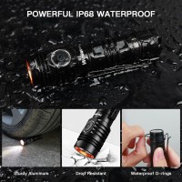 Wurkkos Fc13S Led Flashlights Rechargeable Edc Flashlight Max 2500Lumens Ip68 Waterproof Adjust 6 Mode Lockout Function Sma