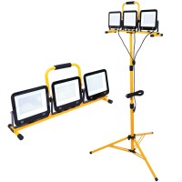 86 Inch 22500 Lumen Work Lights With Stand 3 Adjustable Head Led Work Light With Adjustable And Foldable Tripod Stand Waterpr